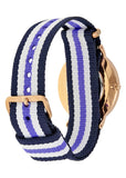 Daniel Wellington Classic Trinity White Dial Three Tone Nylon Strap Watch For Women - 0509DW
