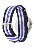 Daniel Wellington Classic Trinity White Dial Three Tone Nylon Strap Watch For Women - 0609DW