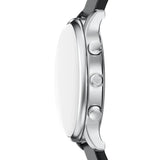Emporio Armani Renato Chronograph Black Dial Black Leather Strap Watch for Men - AR8034