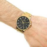 Tommy Hilfiger Daniel Chronograph Blue Dial Gold Steel Strap Watch for Men - 1710384