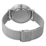 Emporio Armani Gianni T Bar Mother of Pearl Dial Silver Steel Strap Watch For Women - AR1955