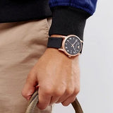Emporio Armani Luigi Quartz Black Dial Black Rubber Strap Watch For Men - AR11097