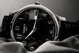 Tissot T Classic Tradition Black Dial Black Leather Strap Watch For Men - T063.610.16.052.00