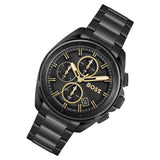 Hugo Boss Driver Black Dial Black Steel Strap Watch for Men - 1513277
