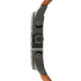 Tommy Hilfiger Gavin Chronograph Quartz Black Dial Brown Leather Strap Watch for Men - 1791470