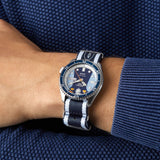 Seiko 5 Sports Honda Super Cub Limited Edition Blue Dial Two Tone NATO Strap Watch For Men - SRPK37K1
