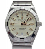 Breitling Chronomat 32 Diamonds White Dial Silver Steel Strap Watch for Women - A77310101A3A1