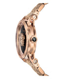 Versace Palazzo Empire Black Dial Rose Gold Steel Strap Watch for Men - VERD00718