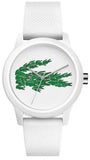 Lacoste 12.12 White Dial White Silicone Strap Watch for Men - 2011039