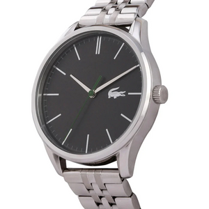 Lacoste Vienna Gray Dial Gray Steel Strap Watch for Men - 2011073T