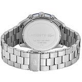 Lacoste Boston Chronograph Blue Dial Silver Steel Strap Watch for Men - 2011081
