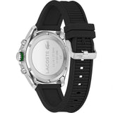Lacoste Tiebreaker Chronograph Black Dial Black Silicone Strap Watch for Men - 2011152