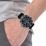 Lacoste Tiebreaker Chronograph Black Dial Black Silicone Strap Watch for Men - 2011152