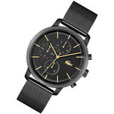 Lacoste Replay Black Dial Black Steel Strap Watch for Men - 2011194