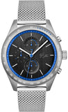 Lacoste Apext Black Dial Silver Steel Strap Watch for Men - 2011298