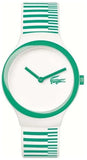 Lacoste Goa White Dial Two Tone Silicon Strap Watch for Kids - 2020117