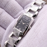 Burberry Signature Quartz Black Dial Silver Steel Strap Watch for Women - BU4210