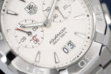 Tag Heuer Aquaracer Chronograph White Dial Silver Steel Strap Watch for Men - WAY111Y.BA0928