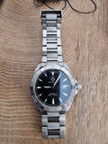 Tag Heuer Aquaracer Automatic 41mm Black Dial Silver Steel Strap Watch for Men - WAY2110.BA0928