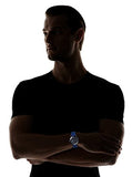 Burberry The City Sport Chronograph Black Dial Blue Rubber Strap Watch For Men - BU9807