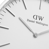 Daniel Wellington Classic Bristol White Dial Brown Leather Strap Watch For Women - DW00100056