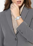 Guess Muse Quartz White Dial Silver Steel Strap Watch For Women - W1008l1