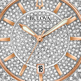 Bulova Phantom Crystal Silver Dial Two Tone Steel Strap Watch for Men - 98B324