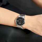 Tissot Luxury Powermatic 80 Black Dial Silver Steel Strap Watch For Men - T086.407.11.051.00