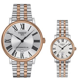 Tissot T Classic Carson Premium 30 White Dial Two Tone Steel Strap Watch for Women - T122.207.22.033.00