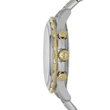Fossil Dean Chronograph White Dial Silver Steel Strap Watch for Men - FS4795