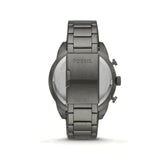 Fossil Bronson Chronograph Blue Dial Grey Steel Strap Watch for Men - FS5711