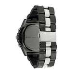 Marc Jacobs Blade Chronograph Black Dial Two Tone Steel Strap Watch for Women - MBM3179