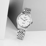 Tissot Le Locle Automatic Cosc White Dial Silver Steel Strap Watch For Men - T006.408.11.037.00