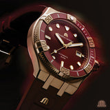 Maurice Lacroix Aikon Venturer Asia Special Edition Red Dial Red Rubber Strap Watch For Men - AI6058-BRZ6B-530-6