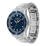 Movado Heritage Calendoplan Blue Dial Silver Steel Strap Watch For Men - 3650094