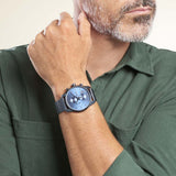 Hugo Boss Skymaster Chronograph Blue Dial Blue Mesh Bracelet Watch for Men - 1513836