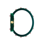 Gucci Vintage Web Pink Mother of Pearl Dial Two Tone Plastic Strap Watch For Women - YA143525