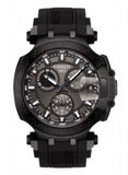 Tissot T Race Chronograph Anthracite Black Dial Black Silicone Strap Watch For Men - T115.417.37.061.03