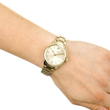 Burberry The Classic Champagne Dial Gold Steel Strap Watch for Women - BU10109