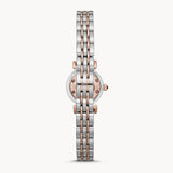 Emporio Armani Gianni T Bar Quartz Blue Dial Two Tone Steel Strap Watch For Women - AR11222