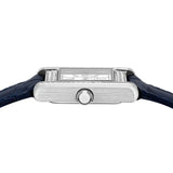 Emporio Armani Genni White Dial Blue Leather Strap Watch for Women - AR11718