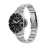 Emporio Armani World Explorer Solar Black Dial Silver Steel Strap Watch for Men - AR11787