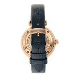 Emporio Armani Gianni T-Bar Analog Silver Dial Blue Leather Strap Watch For Women - AR60020