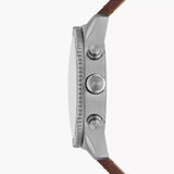 Fossil Brox Multifunction Green Dial Brown Leather Strap Watch for Men - BQ2801