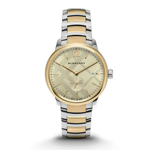 Burberry The Classic Gold Dial Two Tone Steel Strap Watch for Men - BU10011