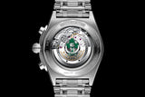 Breitling Chronomat B01 42 Six Nations Ireland Green Dial Silver Steel Strap Watch for Men - AB0134A91L1A1