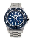 Breitling Superocean 44mm Special Blue Dial Silver Steel Strap Watch for Men - Y17393161C1A1