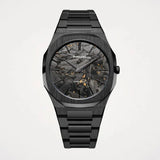 D1 Milano Ultra Thin Two Tone Black Steel Strap Watch for Men - D1-UTBJ31