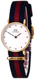 Daniel Wellington Classy Oxford White Dial Two Tone Nylon Strap Watch For Women - DW00100064