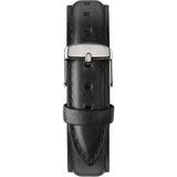 Daniel Wellington Petite Sheffield Black Dial Black Leather Strap Watch For Women - DW00100180